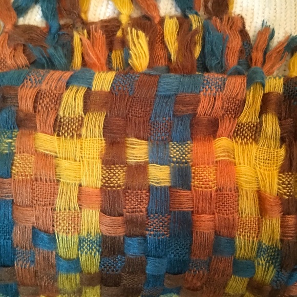 MIXED COLORFUL SQUARES SCARF - Picture 4 of 6